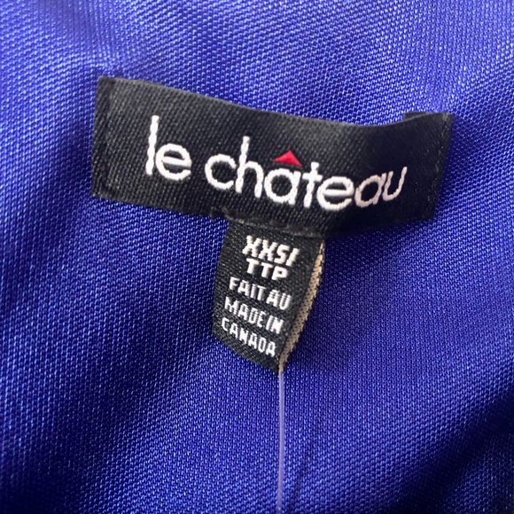 *NWT* Cobalt Draped-Front Floral-Print Sleeveless Dress - Made in Canada - XXS - Picture 6 of 16